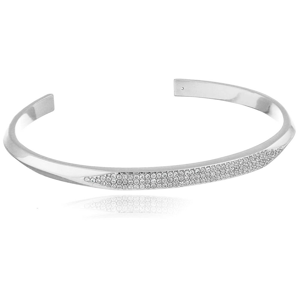 Kate Spade New York Raise The Bar Pave Cuff Clear/Silver One Size